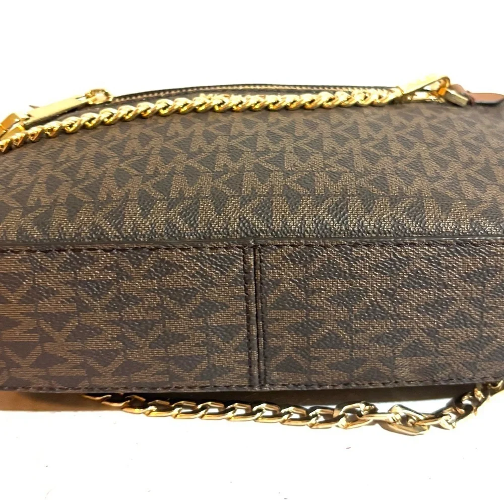 Michael kors MK signature print canvas shoulder handbag